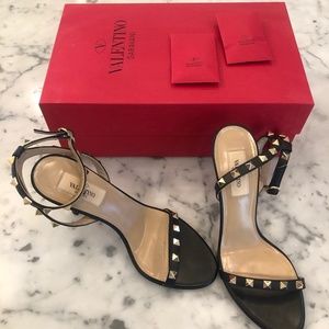Valentino Rockstud Ankle Strap Heels